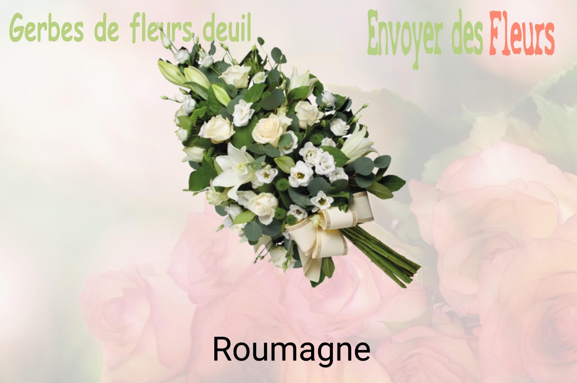 Gerbe de fleurs de deuil livrée à Roumagne